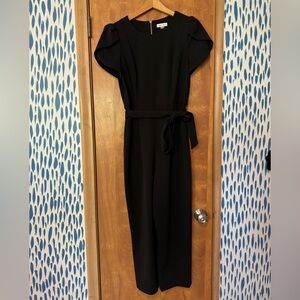 Calvin Klein Black Jumpsuit with Tie Front